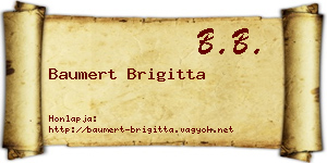 Baumert Brigitta névjegykártya
