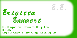 brigitta baumert business card